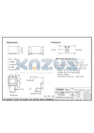 XF0023E4 datasheet - T1/E1/ISDN-PRI