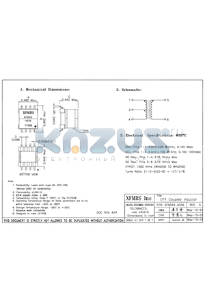 XF0043-AD3S datasheet - EP7 Coupled Inductor