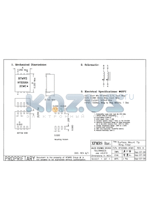 XF0356A-2CMC datasheet - Surface Mount Tip Ring Filter