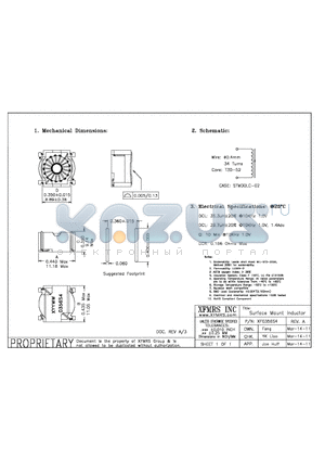 XF0356S4_11 datasheet - Surface Mount Inductor