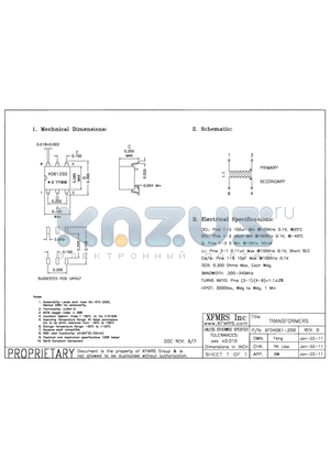 XF04061-2SB_11 datasheet - TRANSFORMERS