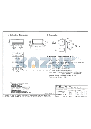 XF0426B-EFD20S datasheet - UNLESS OTHERWISE SPECIFIED TOLERANCES -0.010 DIMENSIONS IN INCH