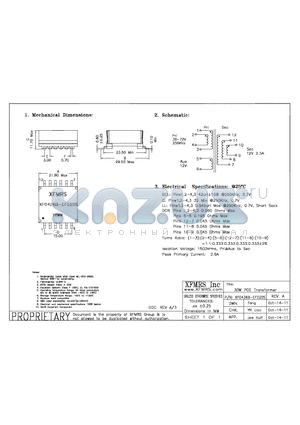 XF0426B-EFD20S_11 datasheet - UNLESS OTHERWISE SPECIFIED TOLERANCES -0.010 DIMENSIONS IN INCH