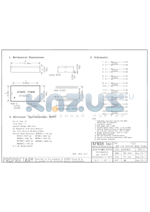 XF0506Q1 datasheet - UNLESS OTHERWISE SPECIFIED TOLERANCES -0.010 DIMENSIONS IN INCH