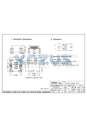 XF0603-CS6 datasheet - Current Sense