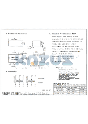 XF10068B_12 datasheet - UNLESS OTHERWISE SPECIFIED TOLERANCES -0.010 DIMENSIONS IN INCH