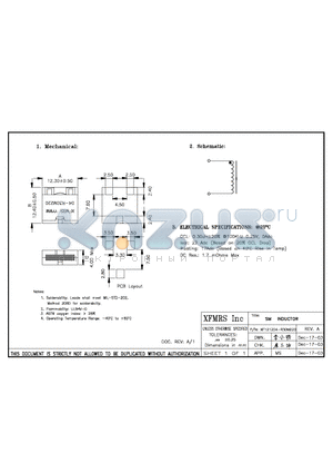 XF121204-R30M220 datasheet - SM INDUCTOR