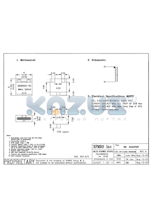 XF121206-5R6M088 datasheet - SM INDUCTOR