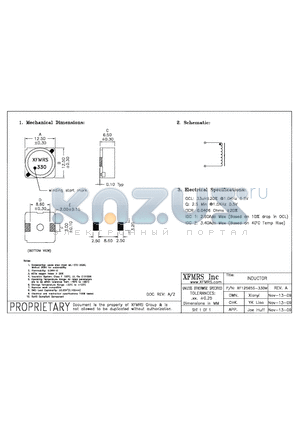 XF12565S-330M datasheet - INDUCTOR