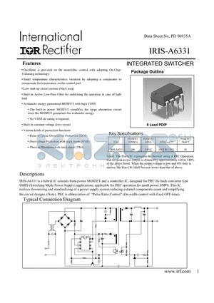 IRIS-A6331 datasheet - INTEGRATED SWITCHER