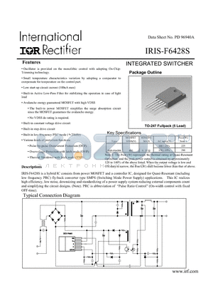 IRIS-F6428S datasheet - INTEGRATED SWITCHER