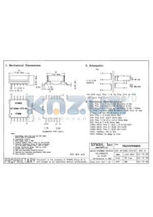 XF1506C-EFD15S datasheet - TRANSFORMER