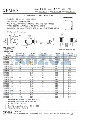 XF1606T-334 datasheet - INDUCTOR