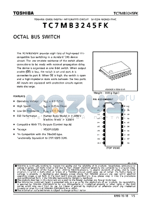 TC7MB3245FK datasheet - OCTAL BUS SWITCH