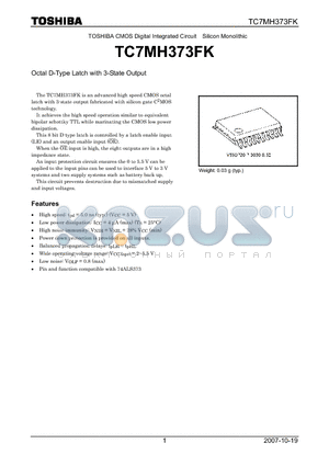 TC7MH373FK datasheet - Octal D-Type Latch with 3-State Output