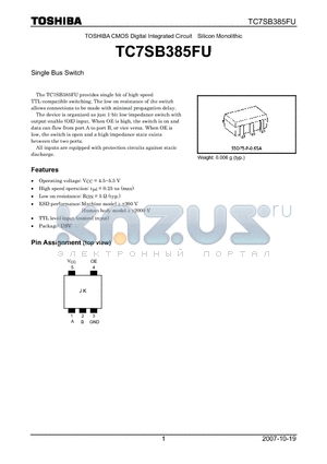 TC7SB385FU_07 datasheet - Single Bus Switch