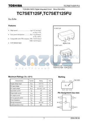 TC7SET125FU datasheet - TOSHIBA CMOS Digital Integrated Circuit Silicon Monolithic