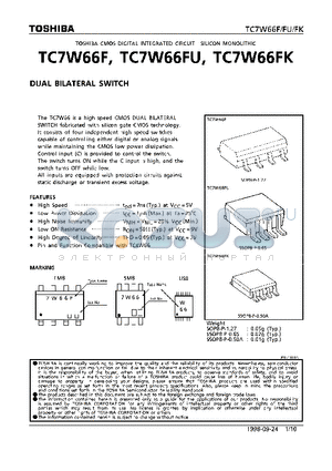 TC7W66FU datasheet - DUAL BILATERAL SWITCH