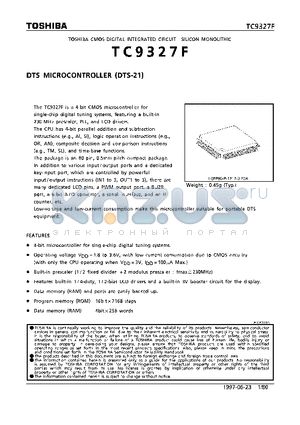 TC9327 datasheet - DTS MICROCONTROLLER