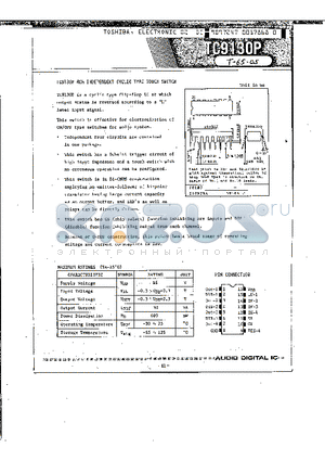 TC9130P datasheet - TC9130P 4CH INDEPENDENT CYCLIC TYPE TOUCH SWITCH