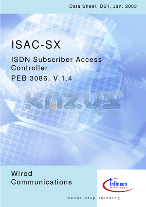 PEB3086 datasheet - ISDN SUBSCRIBER ACCESS CONTROLLER