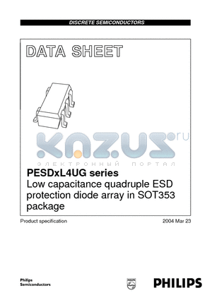 PESD3V3L4UG datasheet - Low capacitance quadruple ESD protection diode array in SOT353 package