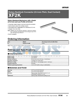 XF2K-5715-3AE datasheet - Rotary Backlock Connector (0.4-mm Pitch, Dual Contact)