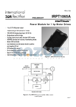 IRPT1065A datasheet - Power Module for 1 hp Motor Drives