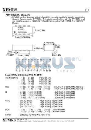 XF3506T4 datasheet - single module