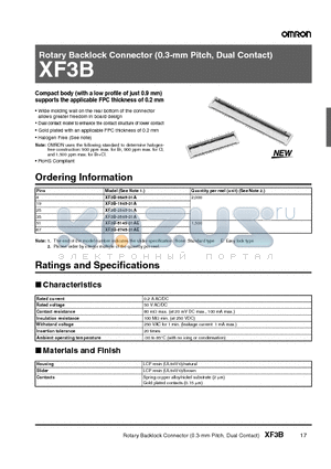 XF3B-0845-31A datasheet - Rotary Backlock Connector (0.3-mm Pitch, Dual Contact)