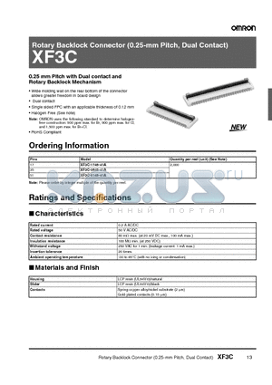 XF3C datasheet - Rotary Backlock Connector (0.25-mm Pitch, Dual Contact)