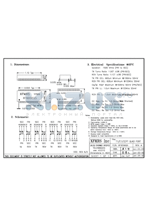 XF6006Q5 datasheet - T1/E1/CEPT QUAD PORT