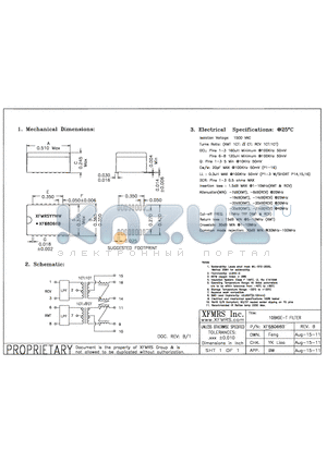 XF68066B datasheet - UNLESS OTHERWISE SPECIFIED TOLERANCES -0.010 DIMENSIONS IN INCH