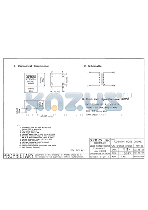 XF7506-HPCMC datasheet - COMMON MODE CHOKE