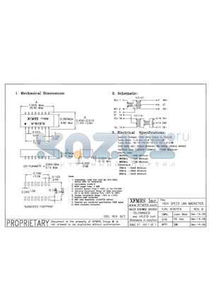 XF973TX datasheet - HIGH SPEED LAN MAGNETICS