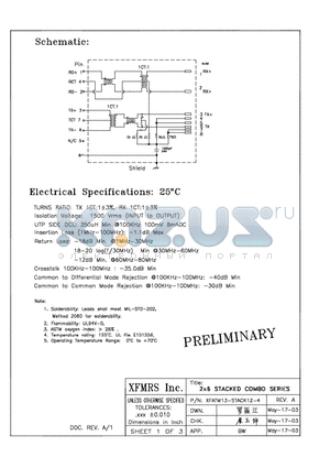 XFATM13-STACK12-4 datasheet - 2x6 STACKED COMBO