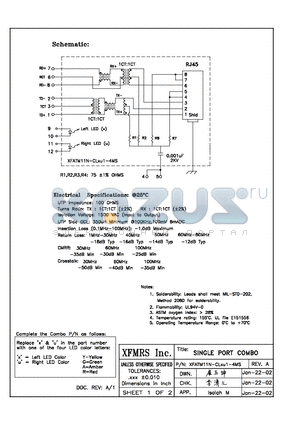 XFATM11N-CLXU1-4MS datasheet - SINGLE PORT COMBO