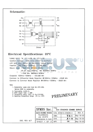 XFATM13-STACK8-4 datasheet - 2x4 STACKED COMBO