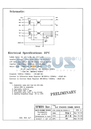 XFATM13A-STACK4-4 datasheet - 2x2 STACKED COMBO