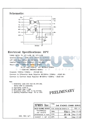 XFATM13B-STACK12-4 datasheet - 2x6 STACKED COMBO