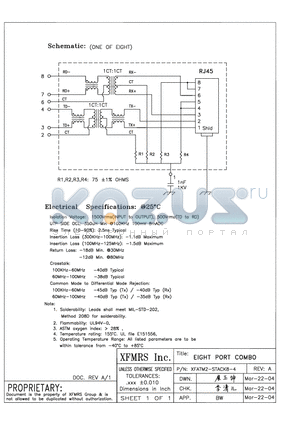 XFATM2-STACK8-4 datasheet - EIGHT PORT COMBO