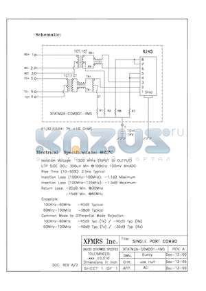 XFATM2A-C1-4MS datasheet - SINGLE PORT COMBO