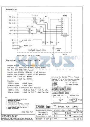 XFATM2E-CAXU1-2MS datasheet - SINGLE PORT COMBO