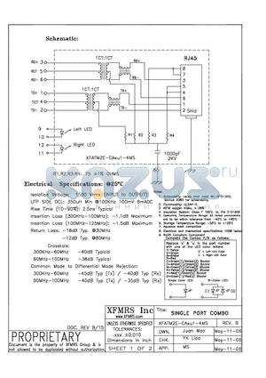 XFATM2E-CAXU1-4MS datasheet - SINGLE PORT COMBO