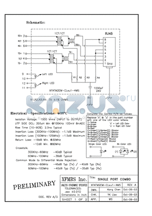 XFATM2EM-CLXU1-4MS datasheet - SINGLE PORT COMBO