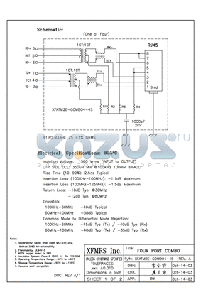 XFATM2E-C4-4S datasheet - FOUR PORT COMBO