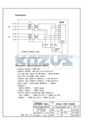 XFATM2G-C1-4MS datasheet - SINGLE PORT COMBO