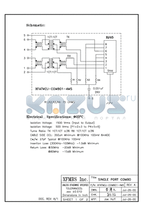 XFATM2J-C1-4MS datasheet - SINGLE PORT COMBO