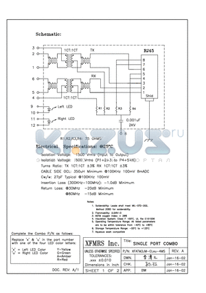 XFATM2JM-CLXU1-4MS datasheet - SINGLE PORT COMBO