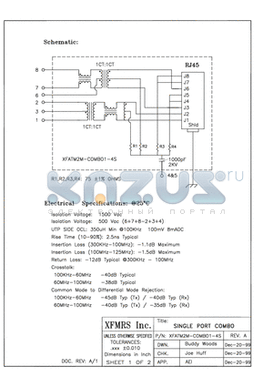 XFATM2M-C1-4S datasheet - SINGLE PORT COMBO